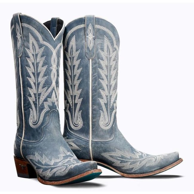 blue western boots