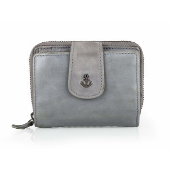Harbour 2nd Blue grey leather wallet Isidora