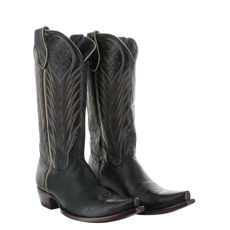 Handmade Black Leather Cowboy Boot Old Gringo Boots by M