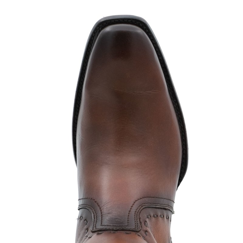 Brown leather men's ankle boots | Cuadra | smooth foot | round toe - Boots  by M