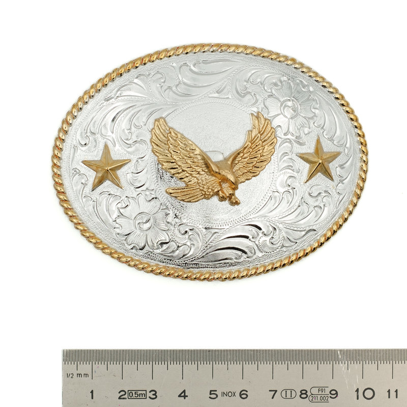 Nocona  Buckle metal with golden eagle and stars