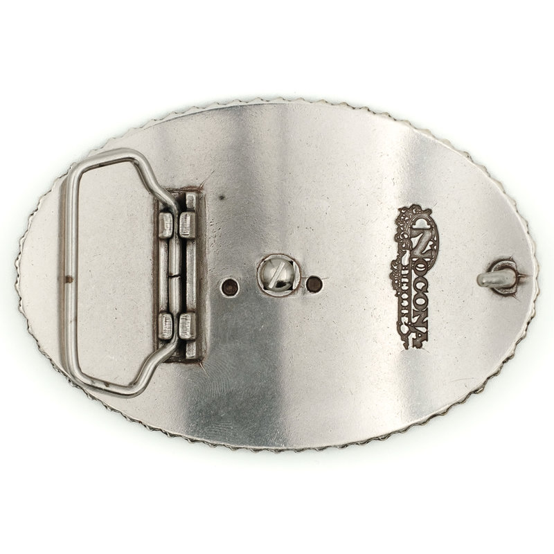 Western Cowboy Oval Belt Buckle - Vintage Boots & Flower Design | 3.5"x2.7" Zinc Alloy Buckle For Men & Women