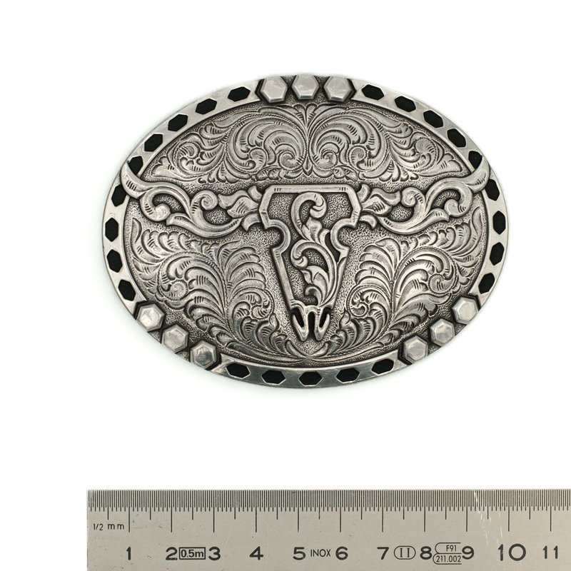 Nocona  Ovale buckle met longhorn