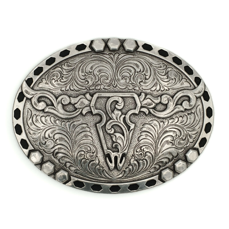 Nocona  Oval buckle with longhorn