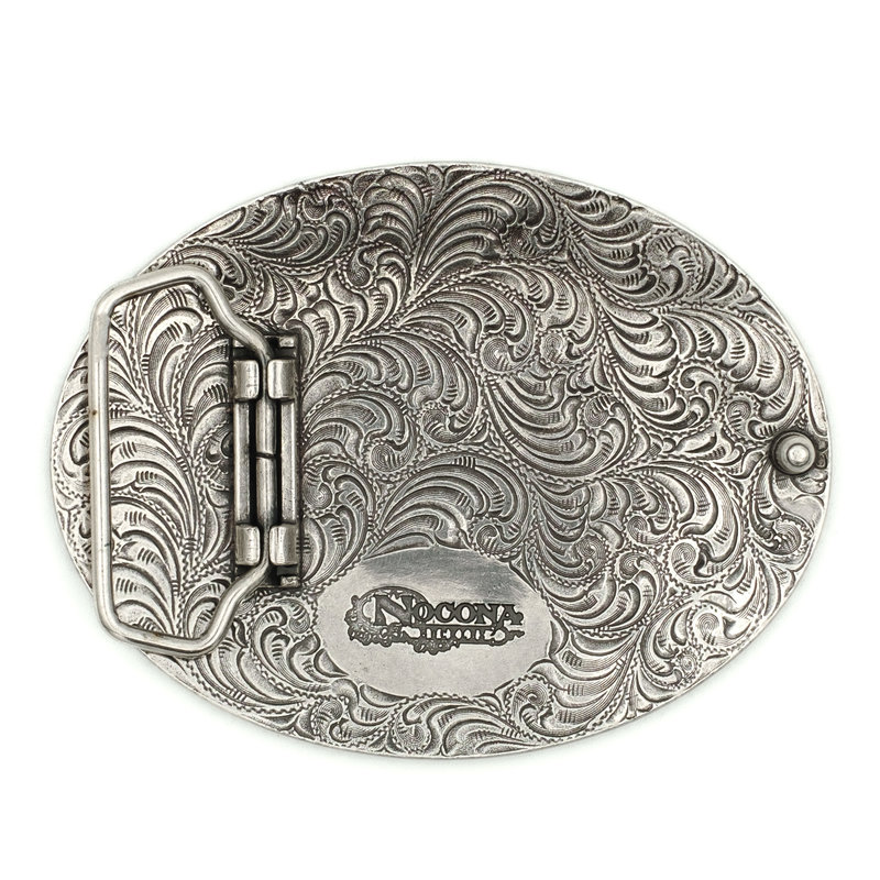 Nocona  Ovale buckle met longhorn