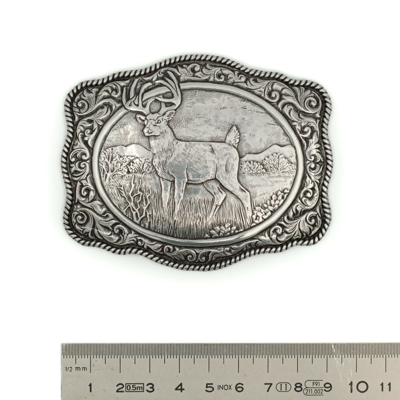 Crumrine Metal buckle with  Elk