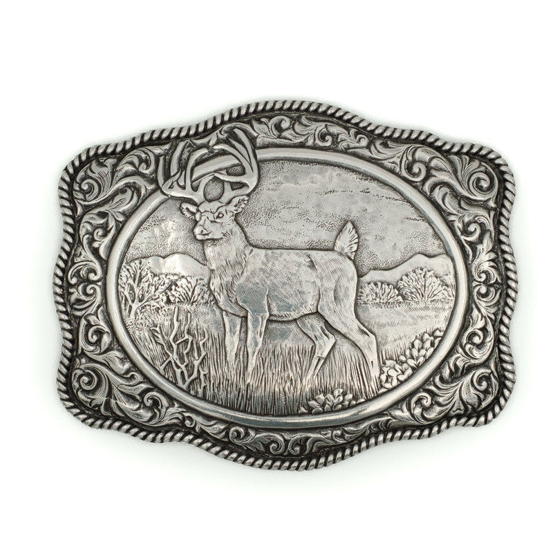 Crumrine Metal buckle with  Elk