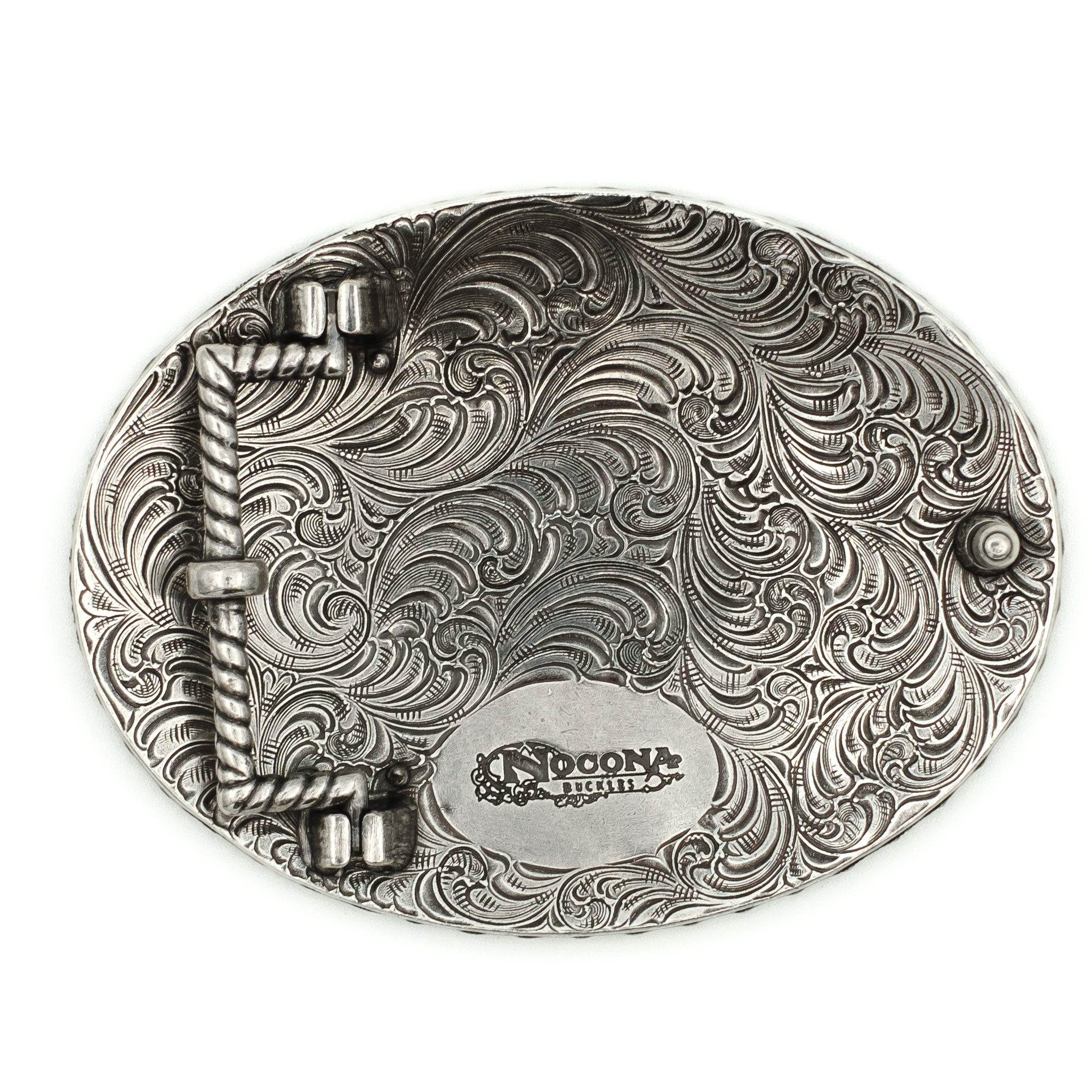 Nocona  Ovale metalen buckle met longhorn