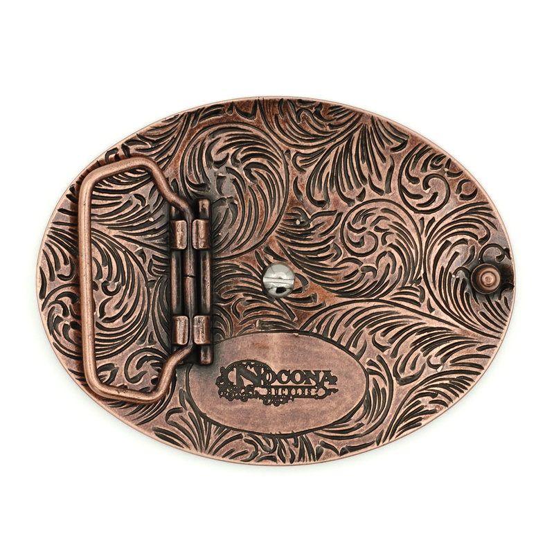 Nocona  Oval buckle with buffalo