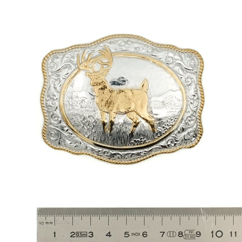 Crumrine Metal buckle with golden Elk