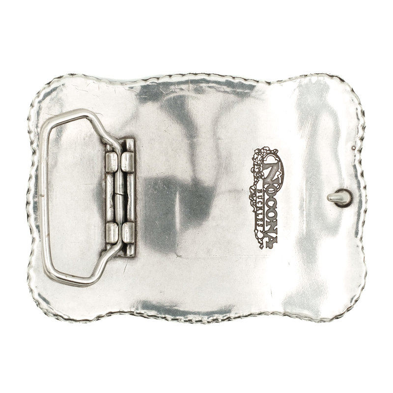 Nocona  Silver colored buckle with special details