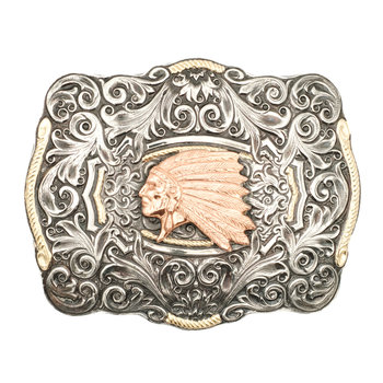 Crumrine Buckle with Native Chief