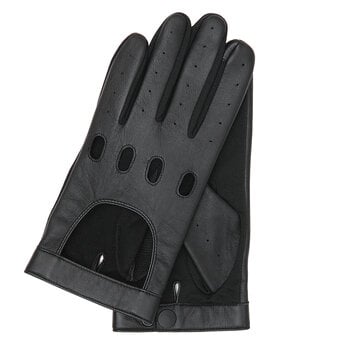 Black leather fingerless gloves – Miles Culture