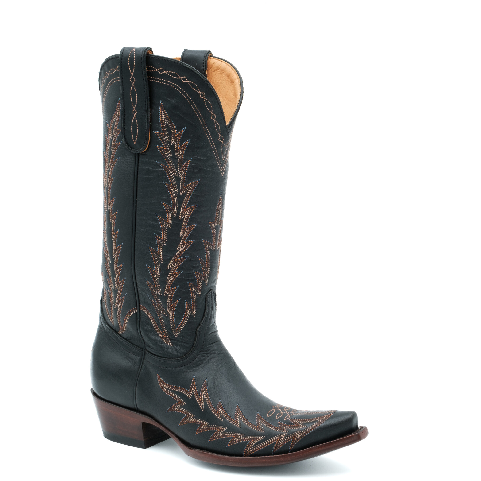 Handmade Black Classis Cowboy Bboot Old Gringo Boots by M