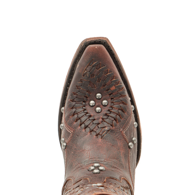 Lane Cossette high brown cowboy boot