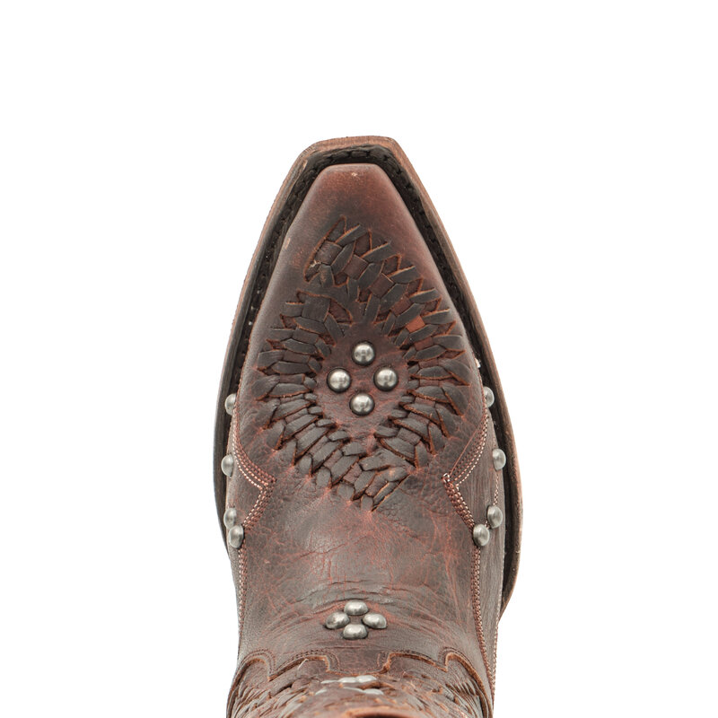 Lane Cossette Hoher brauner Cowboystiefel