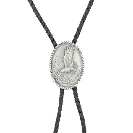 Double S Ovale Bolo tie aus Metall