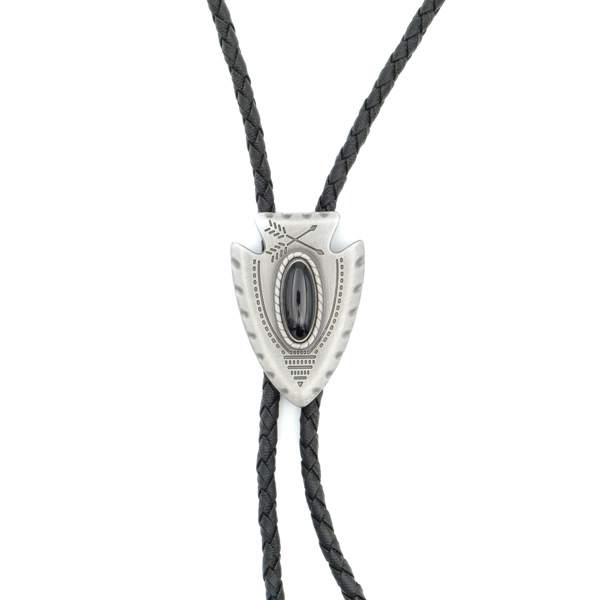 Double S Bolo tie pijlpunt zwart