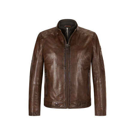 Milestone Bender jacket dark cognac