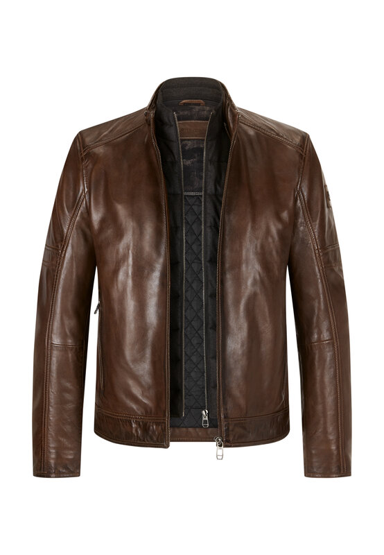 Milestone Bender jacket dark cognac