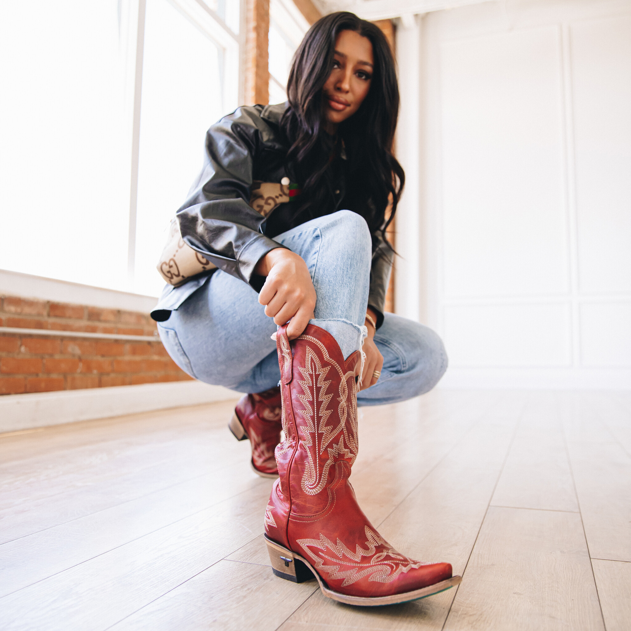 Lane Lexington Smoldering Ruby Cowboystiefel