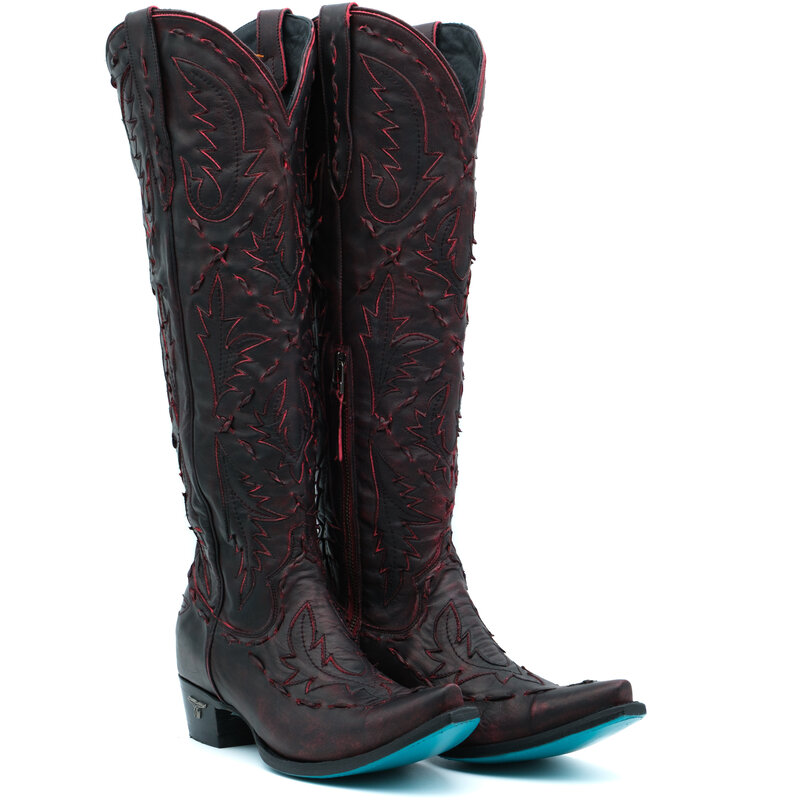 Lane Reverie Black Cherry cowboy boot