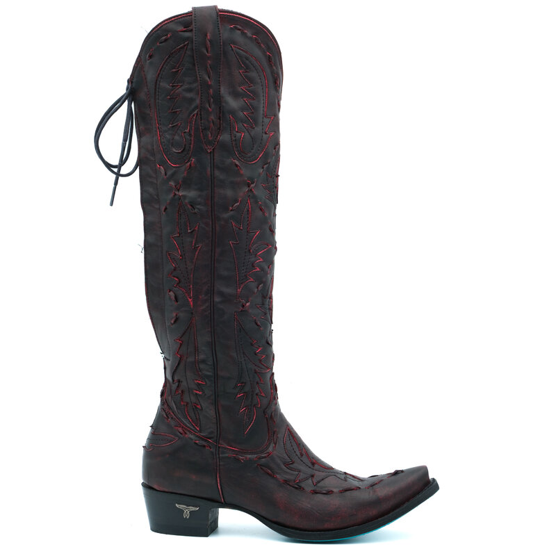 Lane Reverie Black Cherry cowboy boot