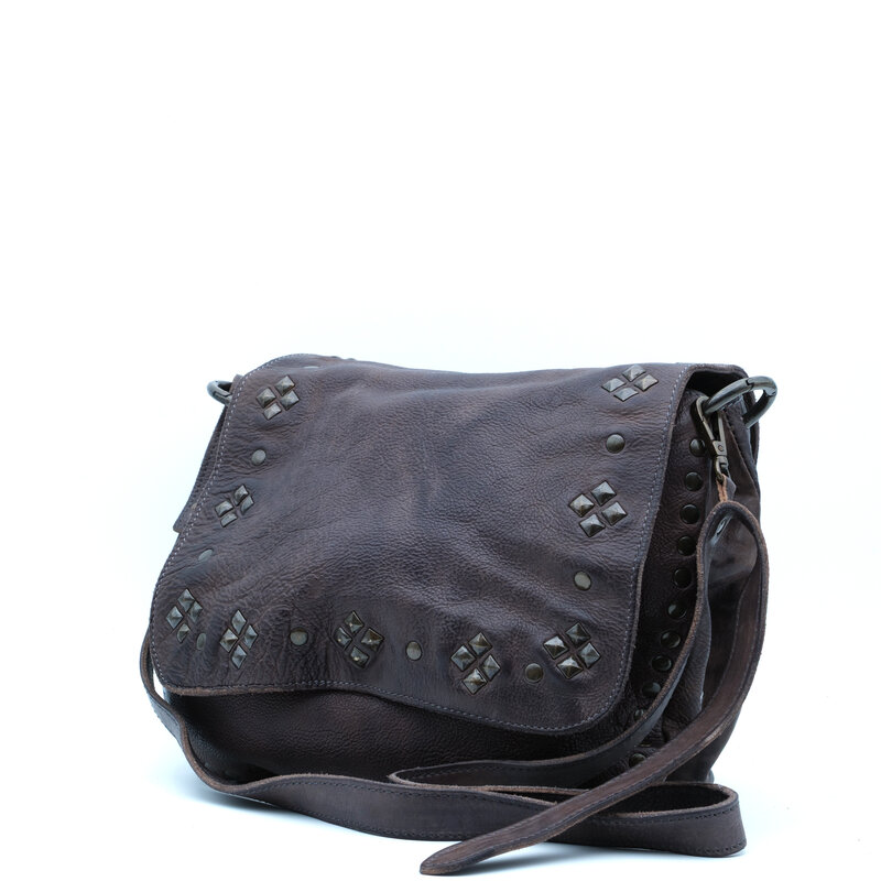 American Darling Grijze leren tas