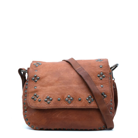 American Darling Bruine leren tas