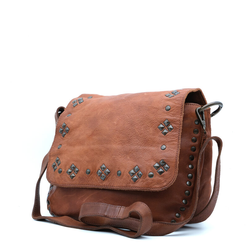 American Darling Bruine leren tas