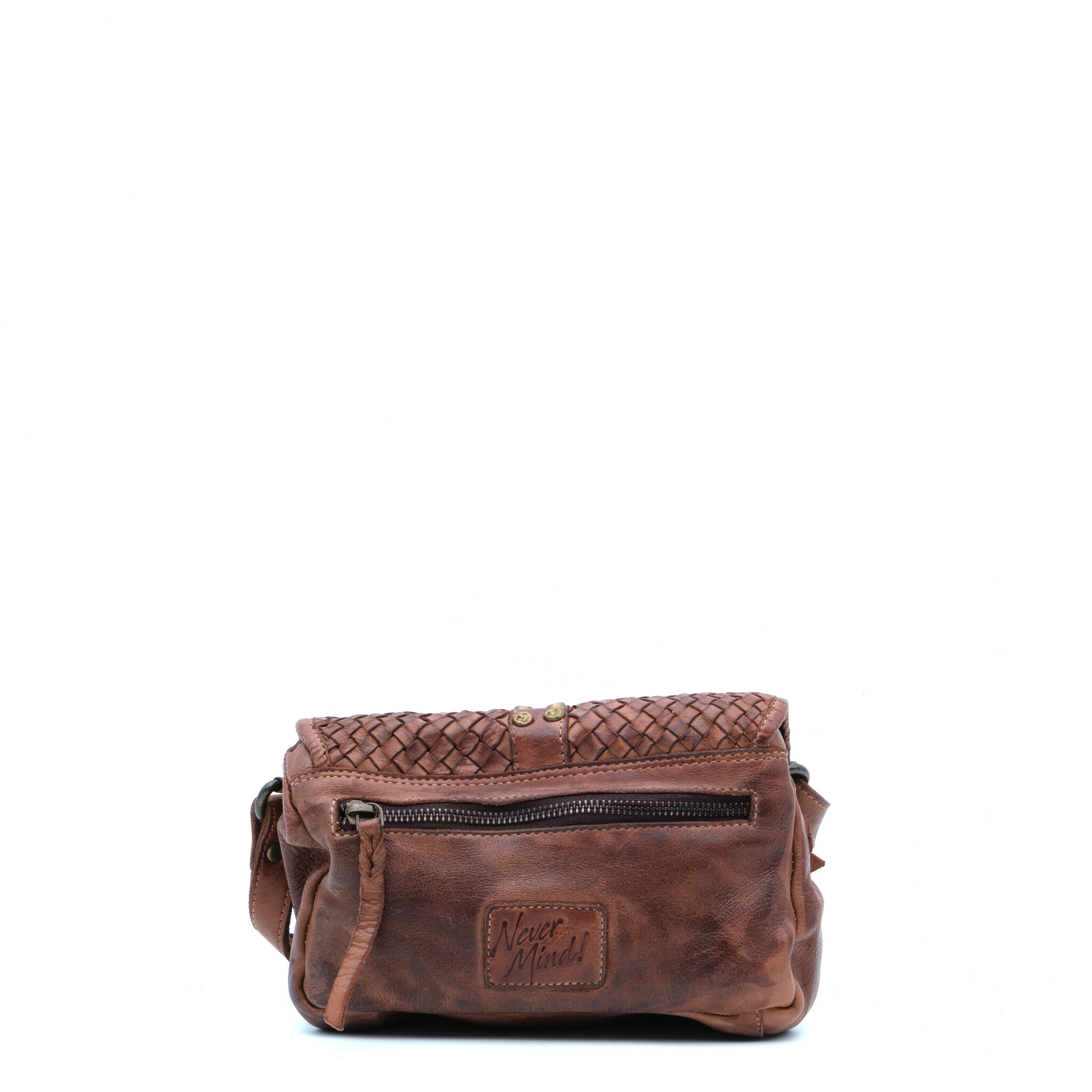 American Darling Braune Umhängetasche aus geflochtenem Leder