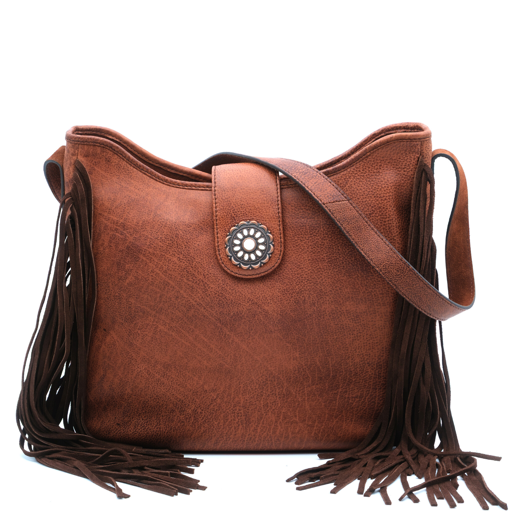 Ariat Betsy schoudertas bruin met franjes