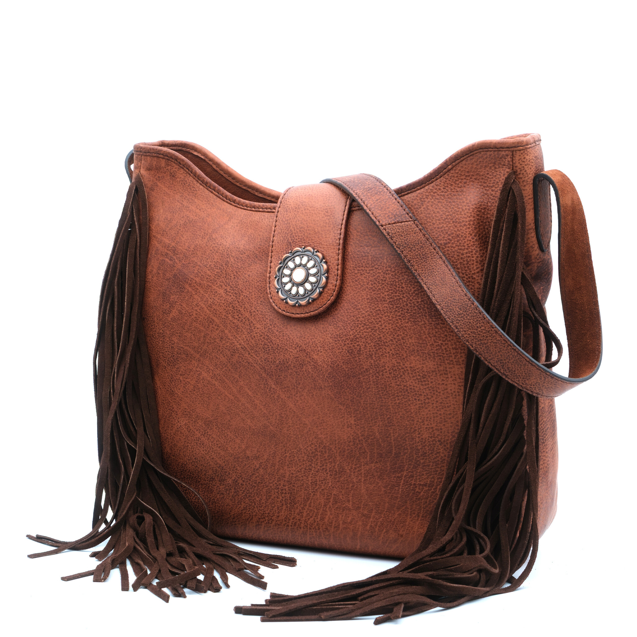 Ariat Betsy schoudertas bruin met franjes