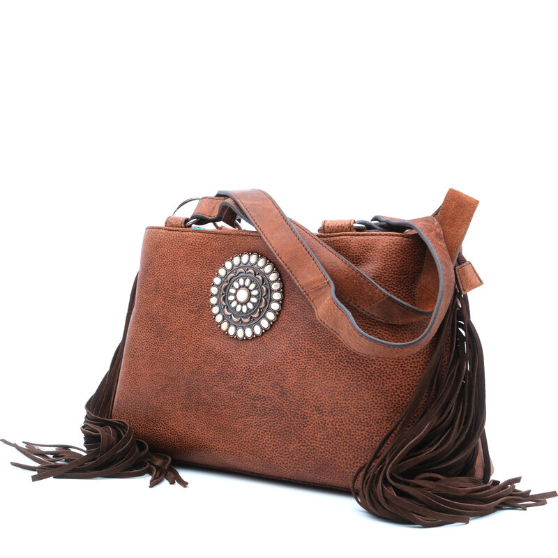 Ariat Betsy hand bag brown with fringes