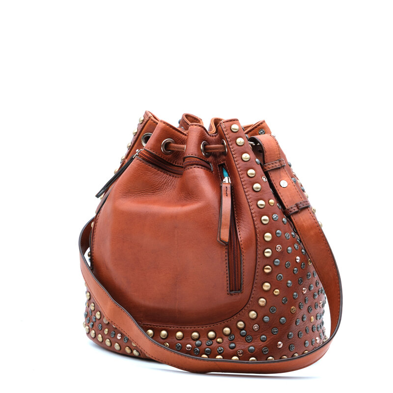 Ariat Bruine leren buckettas Dawn