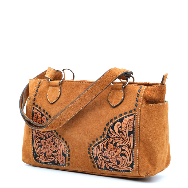 Ariat Bruin suede handtas Sierra