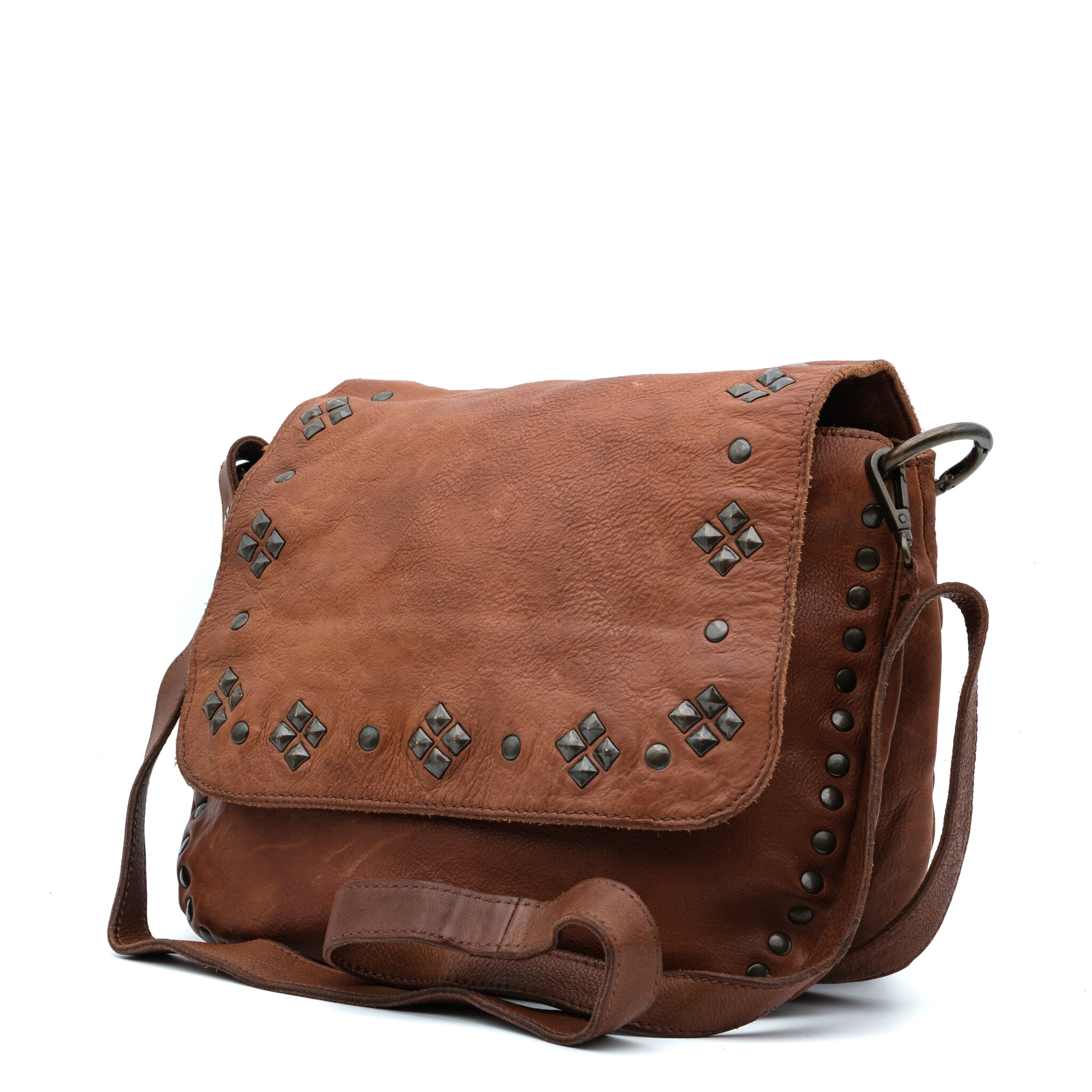 American Darling Bruine leren tas