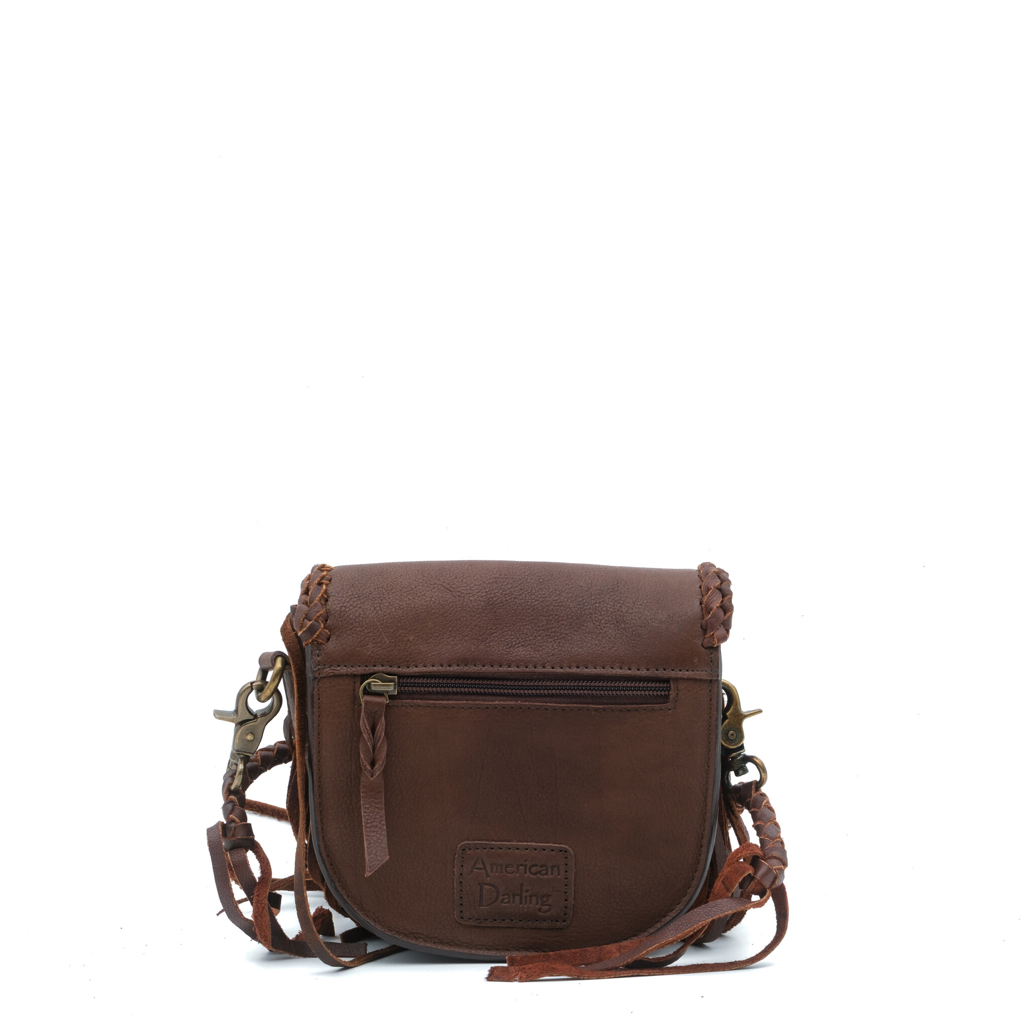 American Darling Jane crossbody tas bruin met franjes