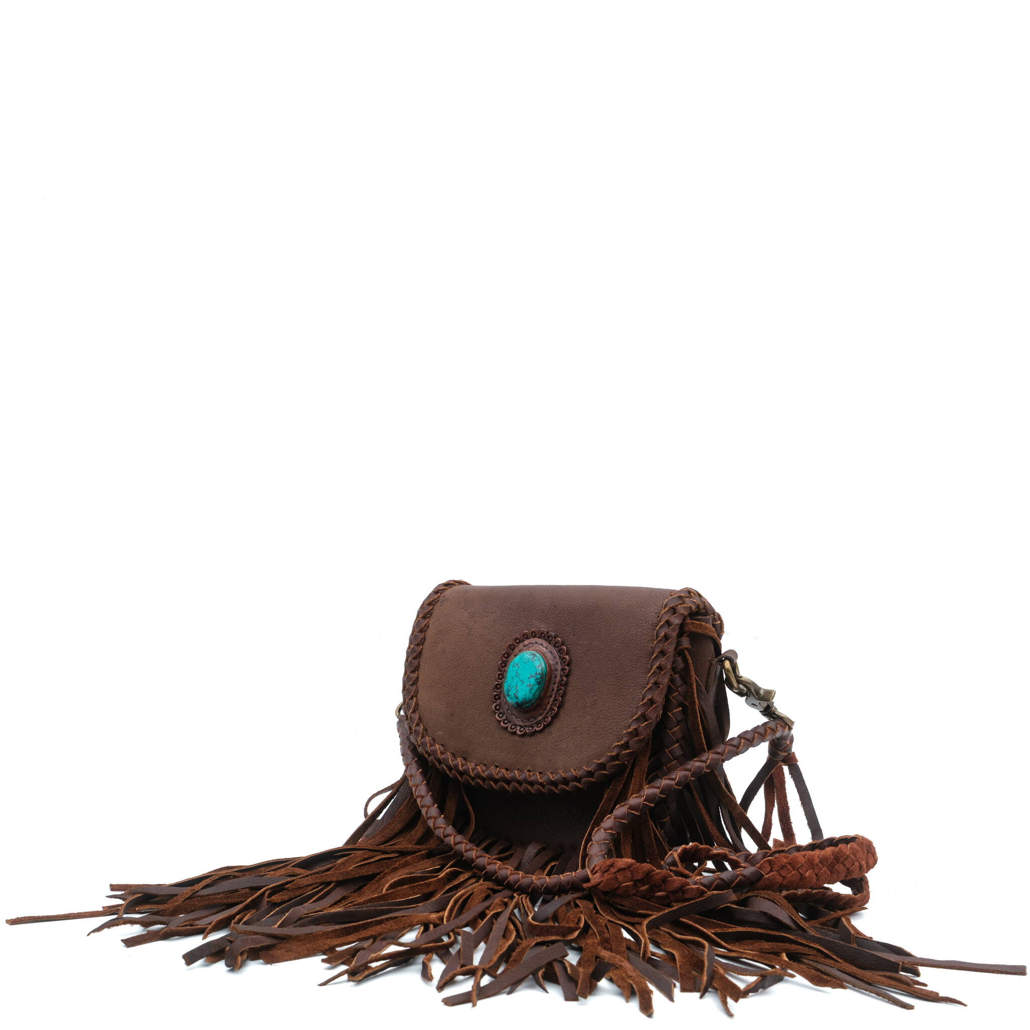 American Darling Jane crossbody tas bruin met franjes