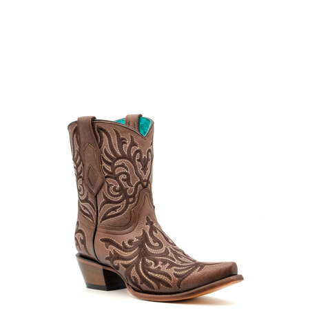 Corral  Lily short  cowboy boot brown