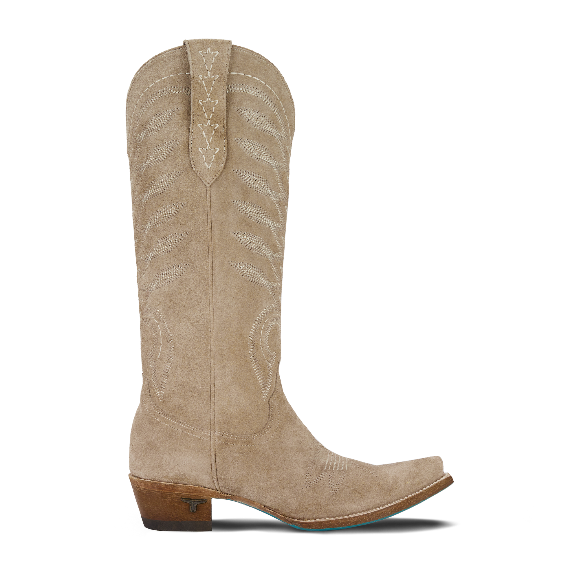 Lane Squash Blossom Latte Suede  Cowboystiefel