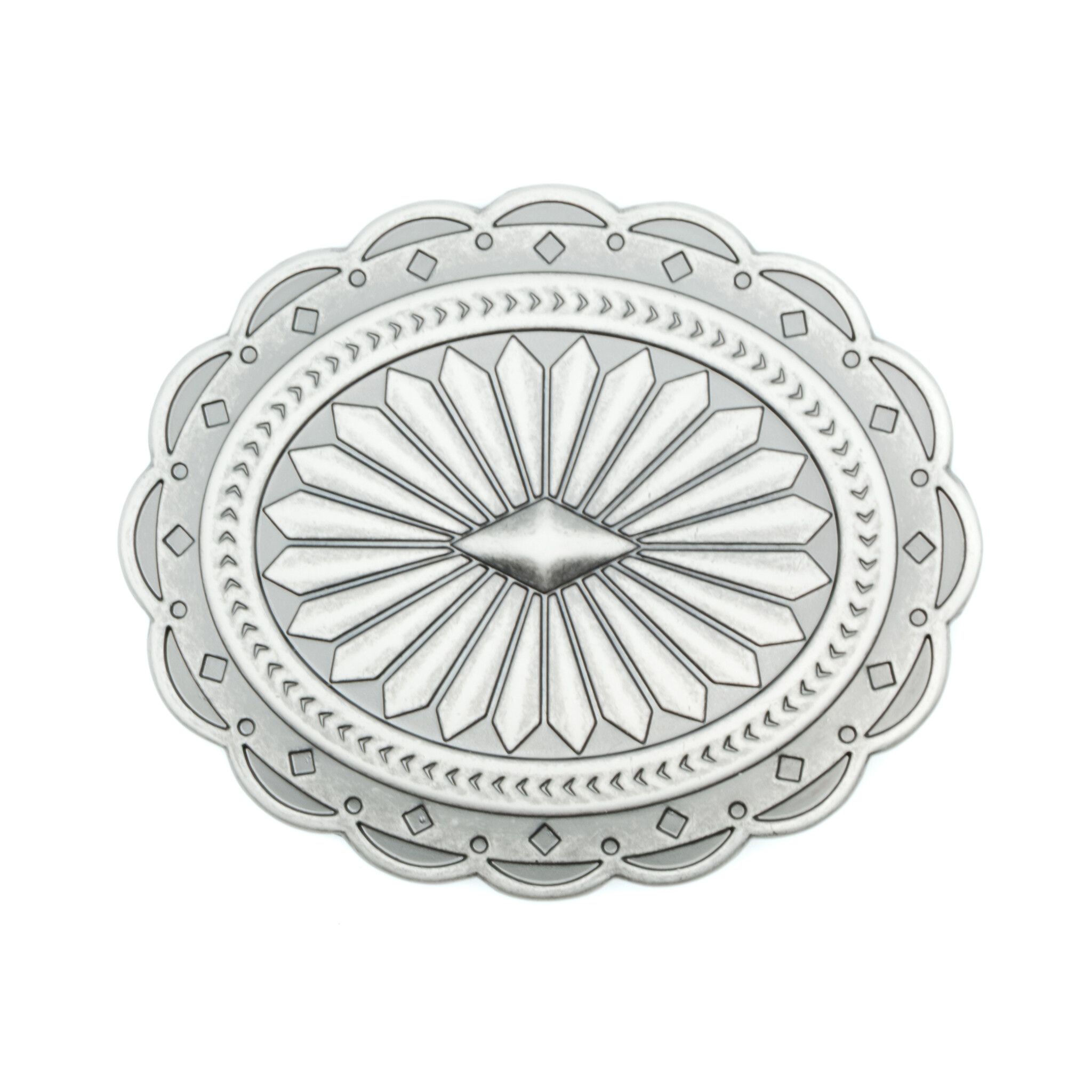 Blazin' Roxx Ovale buckle met bloemmotief