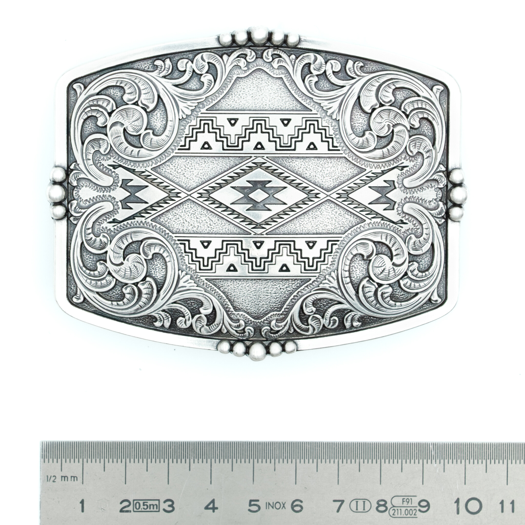 Nocona  Buckle with Aztec motif
