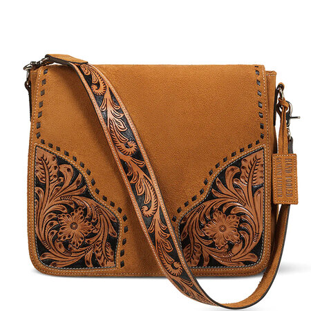 Ariat Brown suede shoulder bag Sierra