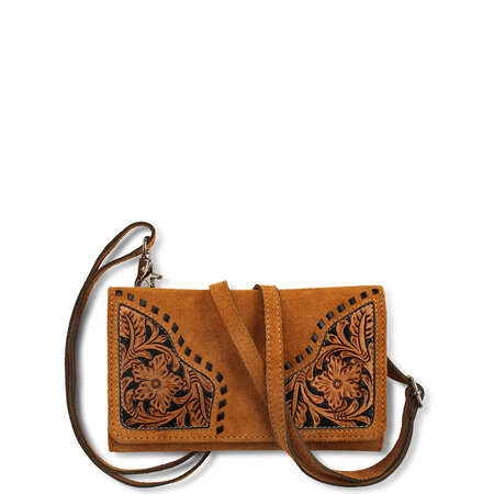 Ariat Bruin suede clutch Sierra