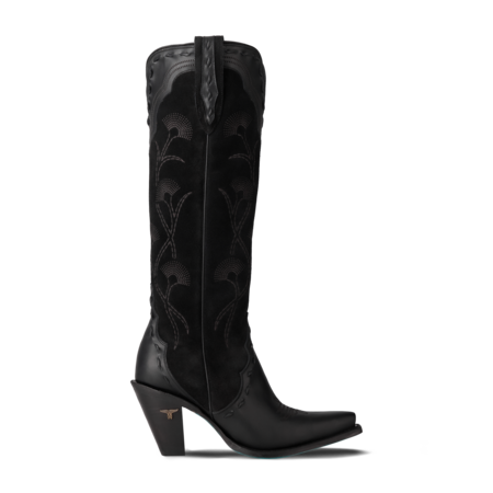 Lane Tall black cowboy boot  Tessa