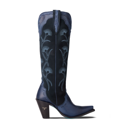 Lane Hoher dunkelblauer Cowboystiefel Tessa