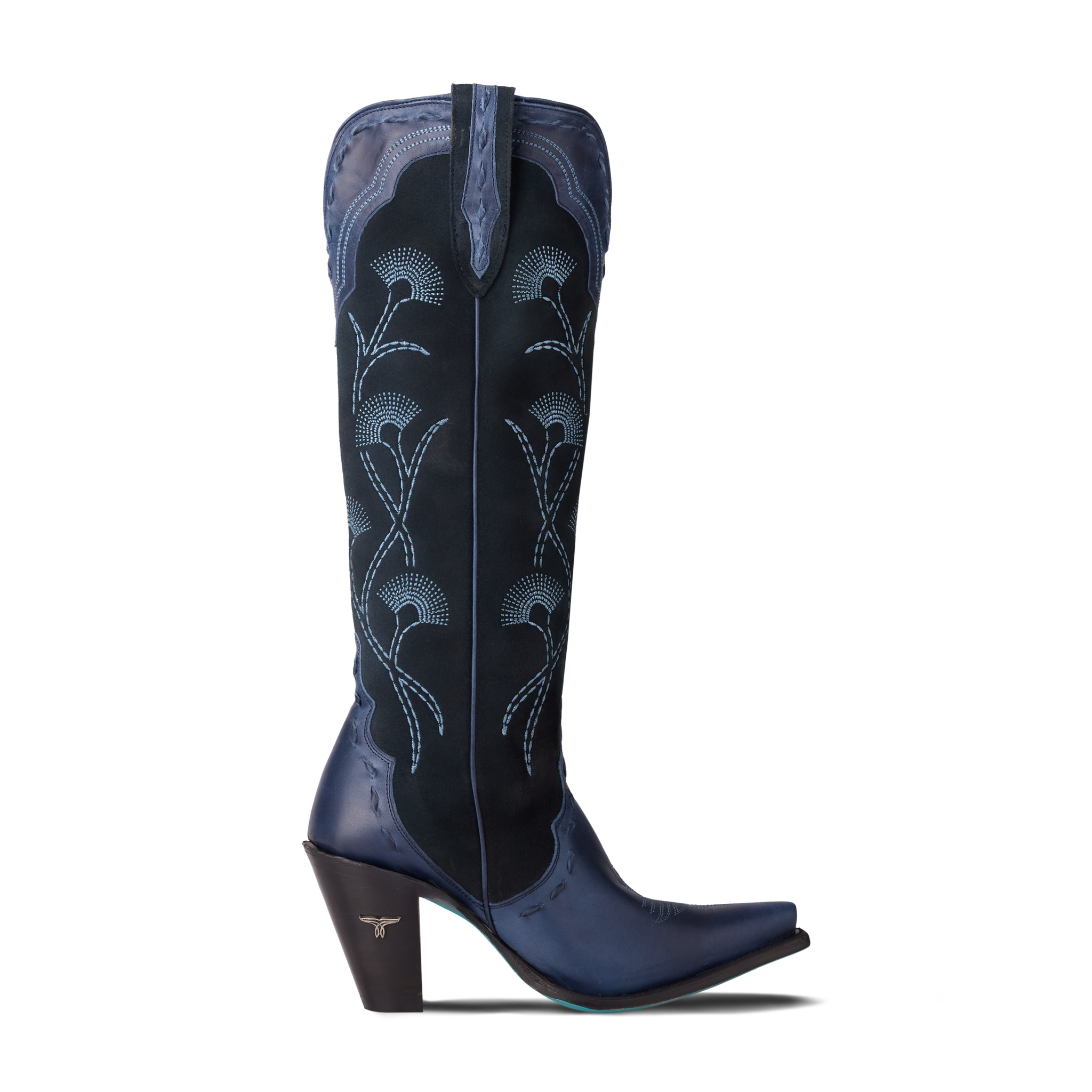 Lane Hoge donkerblauwe cowboylaars Tessa