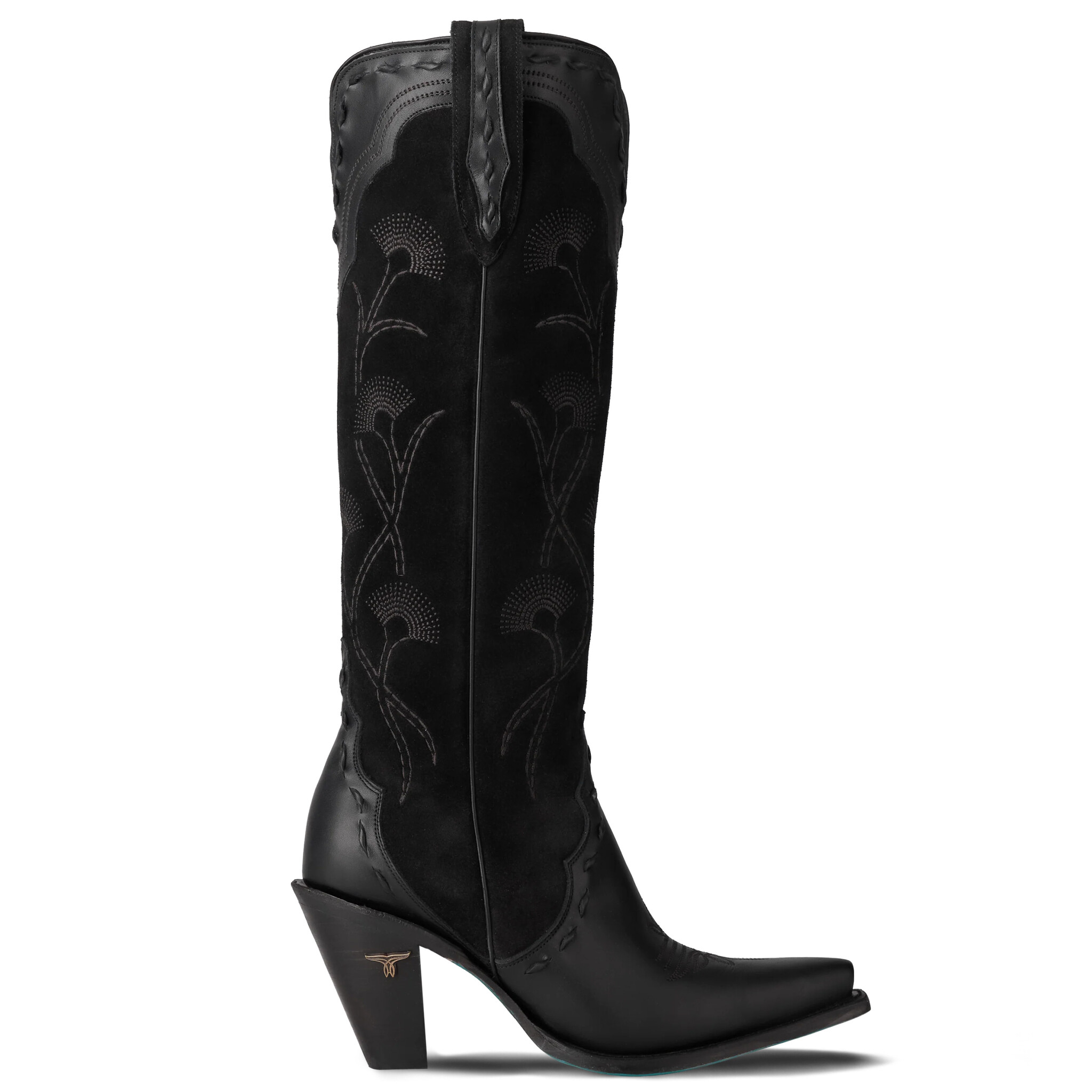 Lane Hoher schwarzer Cowboystiefel Tessa