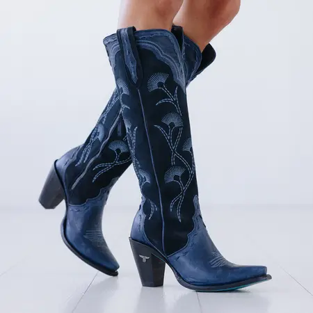 Lane Hoge blauwe cowboylaars Tessa